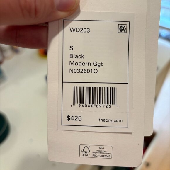 NWOT Theory Bias-Cut Dress in Silk Georgette, Black, Size Small - Picture 5 of 6